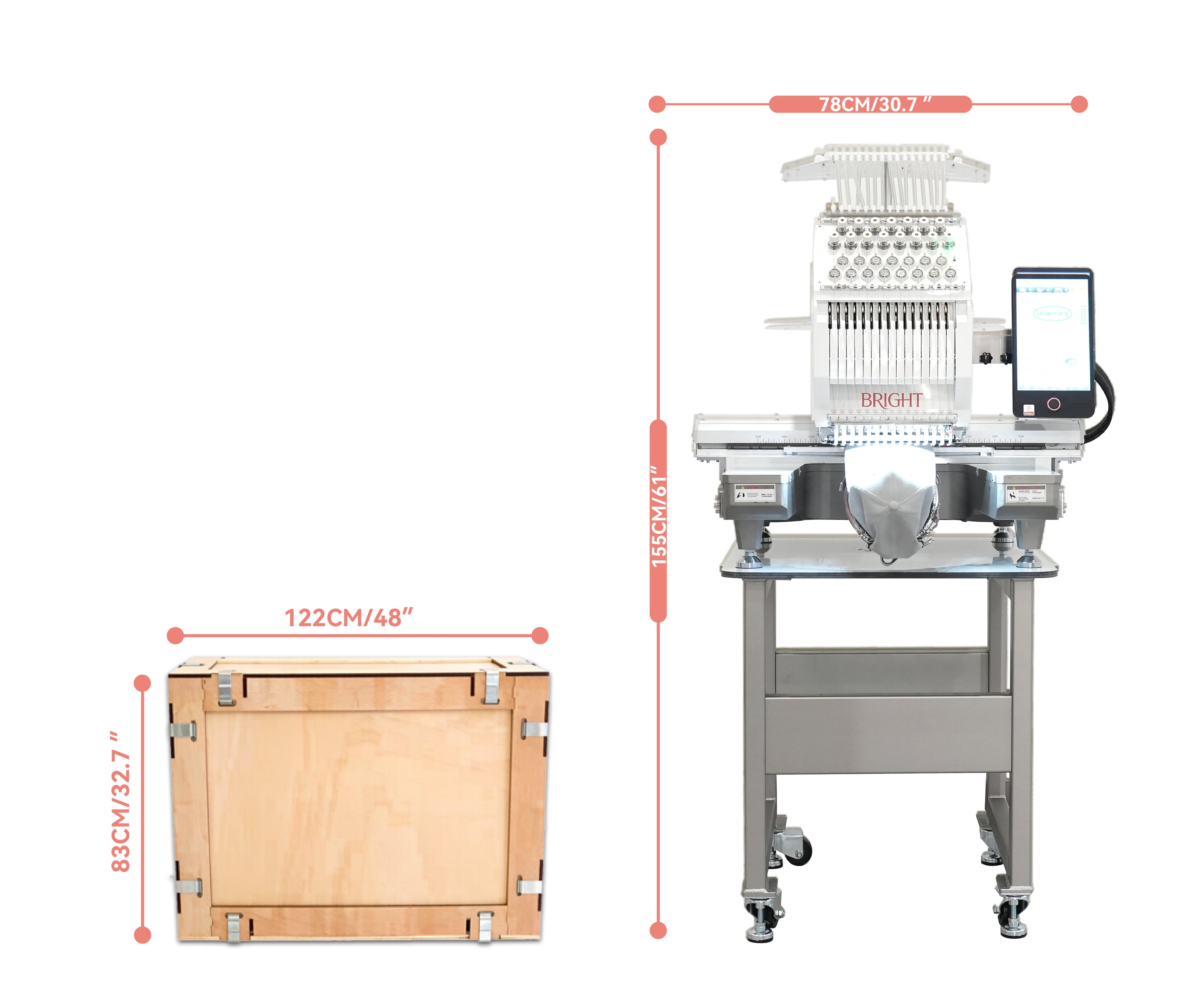 BRIGHT 1501 Commercial Embroidery Machine