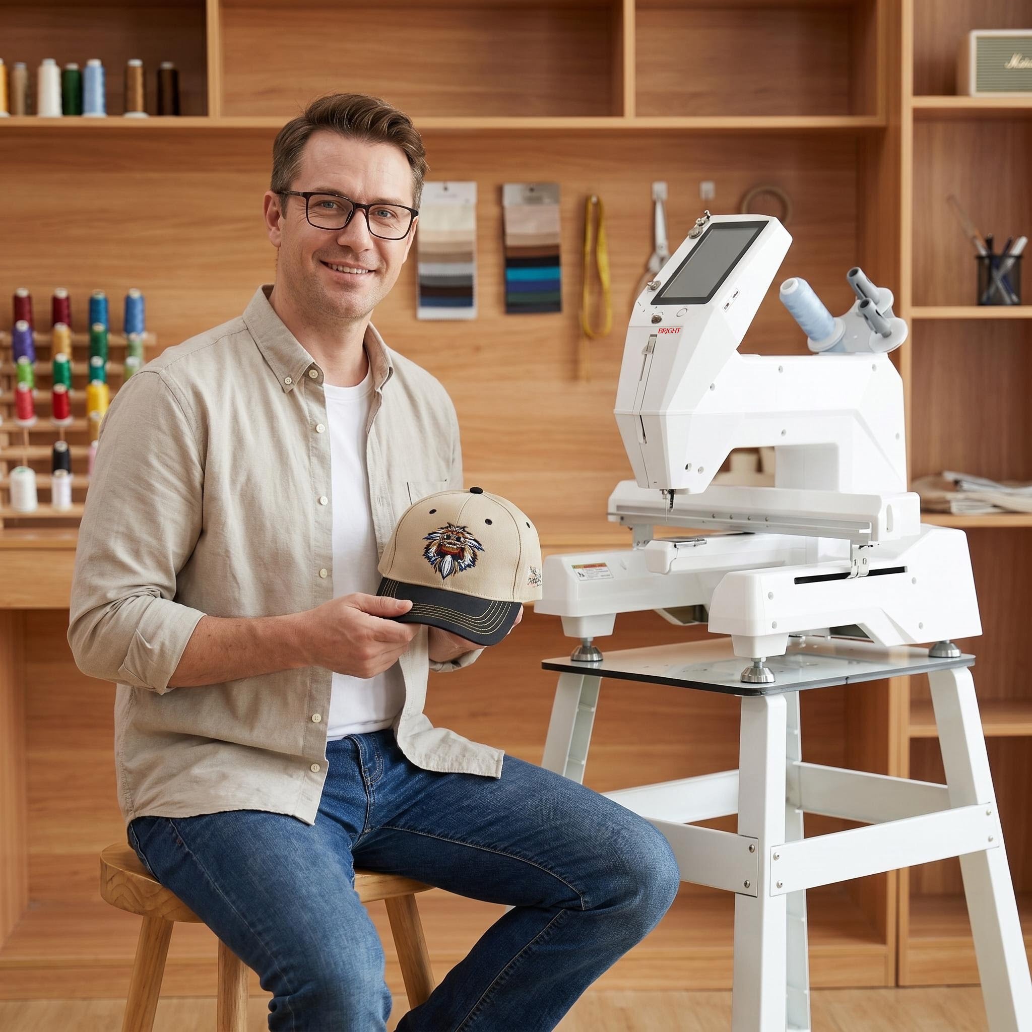 Bright Mini-101 Light-Weight, Portable Embroidery Machine