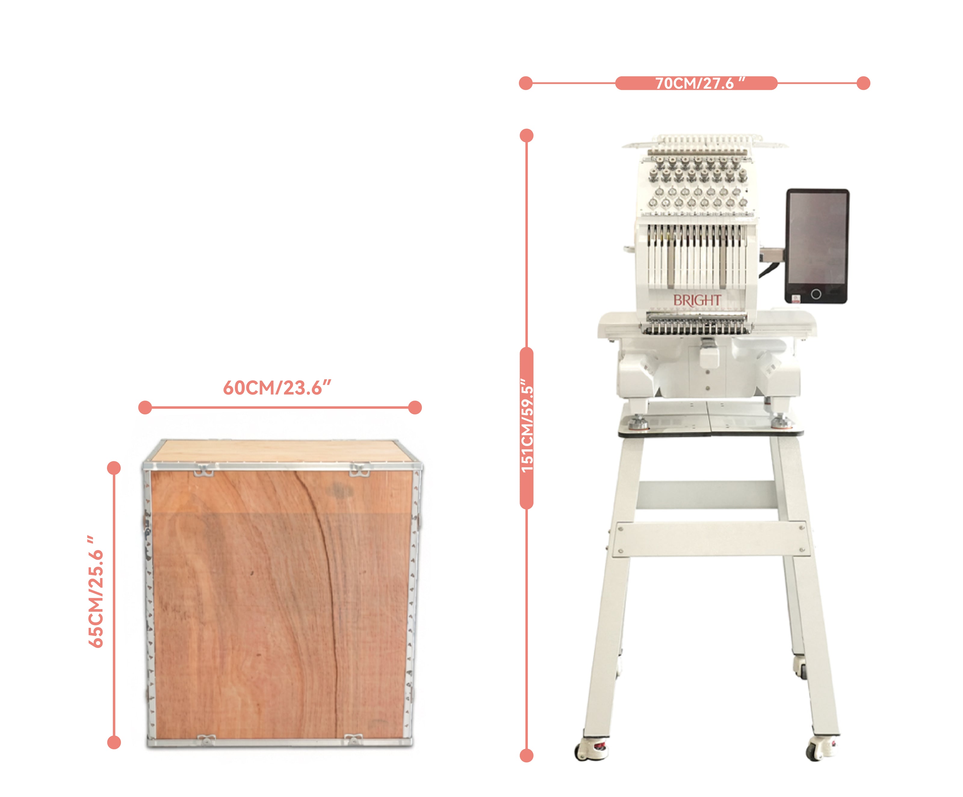 Bright Mini-1501 Light-Weight Embroidery Machine