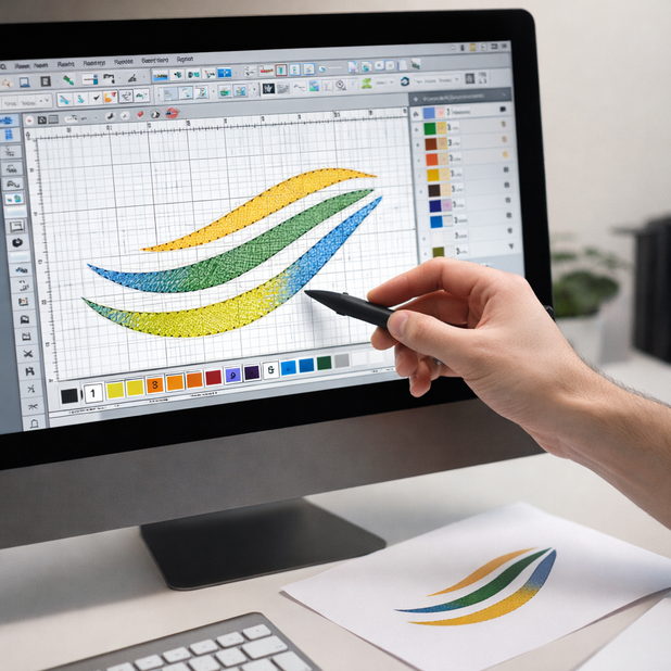 Embroidery digitizing software
