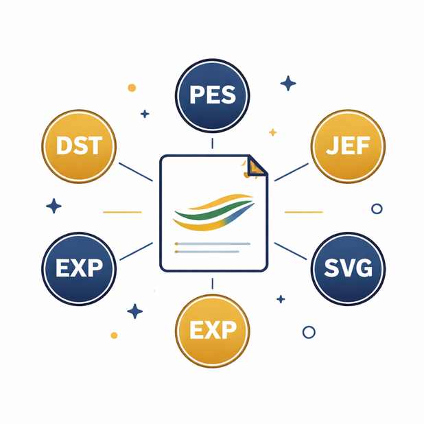File format compatibility — DST PES JEF EXP SVG